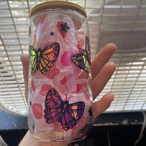 Glass custom cup.